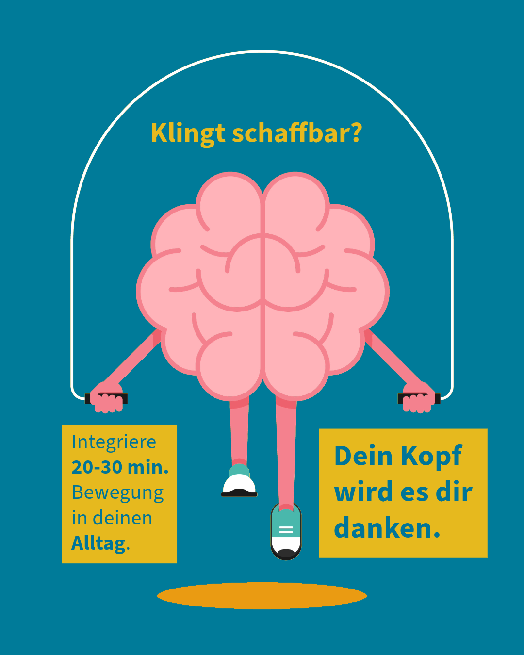 20-30 Minuten Bewegung für mentale Gesundheit