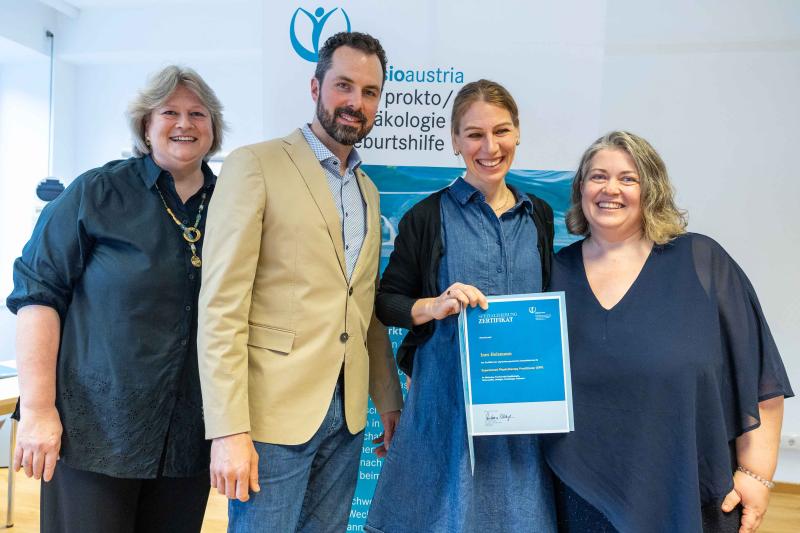 Zertifikatsverleihung Experienced Physiotherapy Practitioner (EPP) Fachbereich Gynäkologie, Urologie, Proktologie bei Physio Austria
