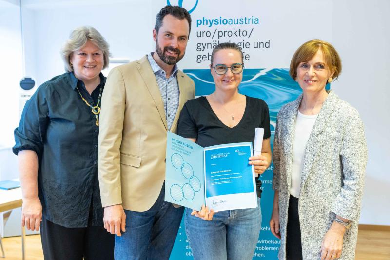 Zertifikatsverleihung Experienced Physiotherapy Practitioner (EPP) Fachbereich Gynäkologie, Urologie, Proktologie bei Physio Austria