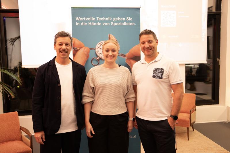 Vorstand Landesverband Vorarlberg 2025 v.l.n.r.: Fabien Fußenegger, Lea Anouk Sommer, Markus Österle