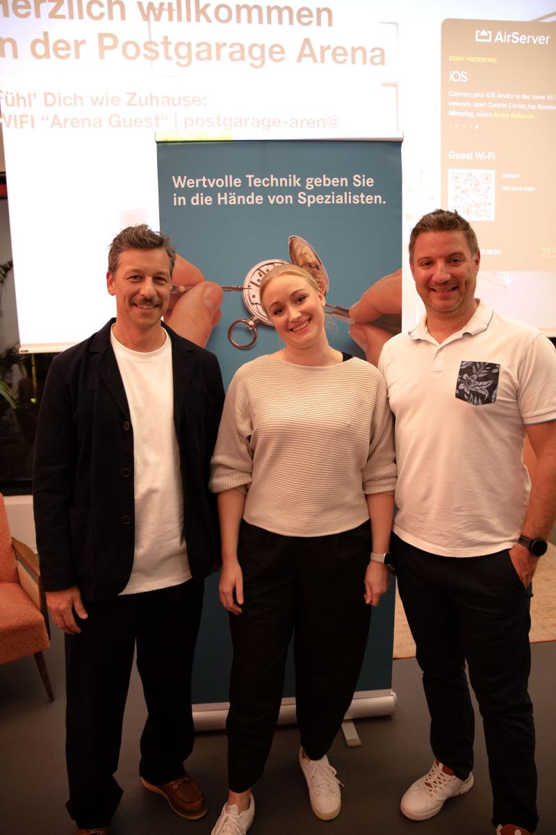 Vorstand Landesverband Vorarlberg 2025 v.l.n.r.: Fabien Fußenegger, Lea Anouk Sommer, Markus Österle